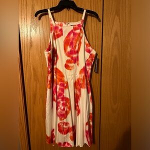 Dana Buchman pink and white floral sundress